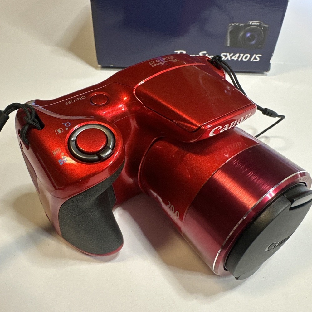 Canon PowerShot SX410 IS 20.0MP Digital Camera Red 40x Zoom Tested With Battery - Picture 3 of 16